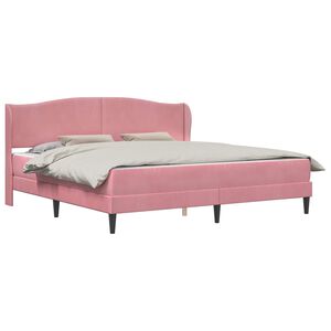 vidaXL Bedframe met hoofdeinde Roze 180 x 200 cm Fluweel