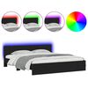 vidaXL Bedframe met hoofdeinde en LED zwart 180x200 cm