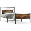 vidaXL Bedframe zonder matras spaanplaat gerookt eikenkleurig
