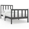 vidaXL Bedframe massief grenenhout grijs 100x200 cm