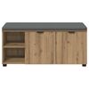 vidaXL Halbank met kussen met plank Artisan Eik 100 x 38 x 46 cm
