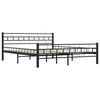vidaXL Bedframe staal zwart 160x200 cm