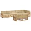vidaXL Buiten bankenset 8 st Wit en Beige Polyester