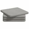 vidaXL Zitkussens 4 pcs Lichtgrijs 40 x 40 x 3 cm Microvezel Stof