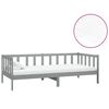 vidaXL Slaapbank met matras massief grenenhout grijs 90x200 cm