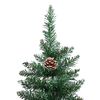 vidaXL Slanke Kerstboom Groen 150 cm PVC en massief dennenhout