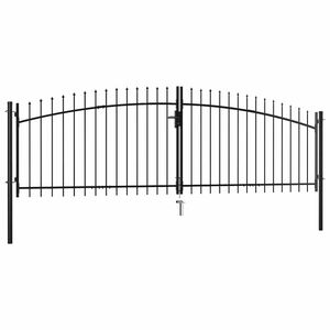 vidaXL Dubbele deur hekpoort Woerden met speerpunt 400x174,5 cm