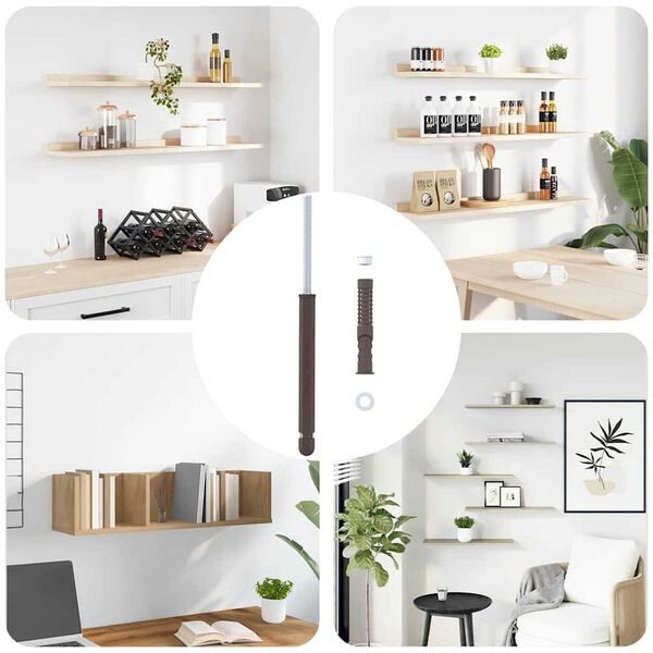 vidaXL Drijvende Plank Beugels 12 pcs Beige &Oslash;12 x 190 mm Staal