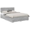 vidaXL Bedframe met lade Grijs Sonoma 140 x 200 cm Bewerkt hout
