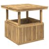 vidaXL Tuinfoto Tafel Massief Acaciahout Hoogte Verstelbaar Wit