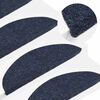 vidaXL Trapmatten Zelfklevend 10 stuks 56x17x3 cm Blauw Halfrond