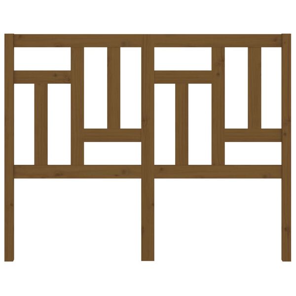 vidaXL Hoofdbord 125,5x4x100 cm massief grenenhout honingbruin