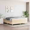 vidaXL Boxspring met matras stof cr&egrave;mekleurig 180x200 cm