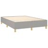 vidaXL Boxspring met matras en LED stof lichtgrijs 140x190 cm