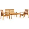 vidaXL 4-delige Loungeset massief acaciahout