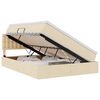 vidaXL Opbergbed met matras met hoofdeinde Cr&egrave;me 140 x 200 cm fluweel