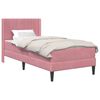 vidaXL Bedframe met matras met hoofdeinde Roze 100 x 200 cm Fluweel