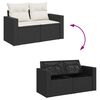 vidaXL Tuin Sofa Set met kussen met opslag 9 pcs Zwart en cr&egrave;me