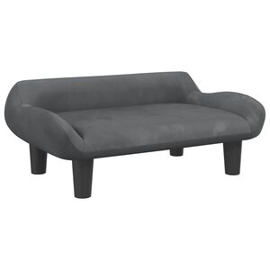 vidaXL Hondenmand 70x40x24 cm fluweel donkergrijs