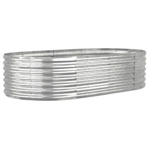 vidaXL Plantenbak 152x80x36 cm gegalvaniseerd staal zilverkleurig
