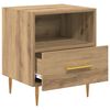 vidaXL Nachtkastje met lade 2 pcs Bruin 40 x 35 x 47,5 cm Bewerkt hout
