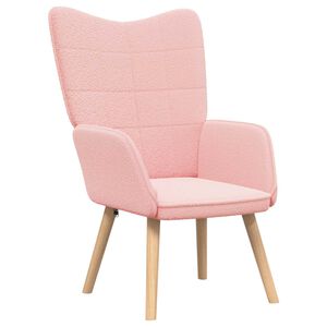 vidaXL Fauteuil Roze 62 x 67 x 95,5 cm Sherpa Stof