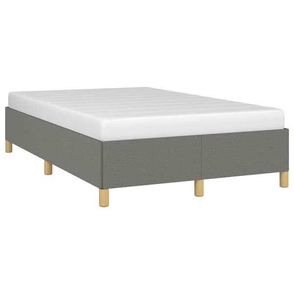 vidaXL Bedframe zonder matras 120x190 cm stof donkergrijs