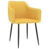 vidaXL Eetkamerstoelen 2 st stof geel