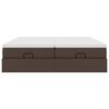 vidaXL Ottoman bed met matrassen 200x200cm kunstleer bruin