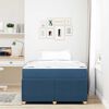 vidaXL Bedframe met matras Blauw 120 x 200 cm Stof