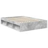 vidaXL Bedframe met hoofdeinde Beton 140 x 190 cm Bewerkt hout