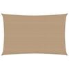 vidaXL Zonnezeil 160 g/m&sup2; 3x5 m HDPE taupe