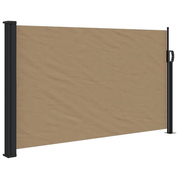 vidaXL Windscherm uittrekbaar 117x300 cm taupe