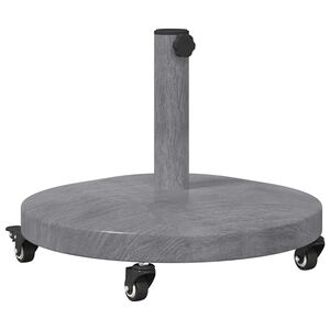 vidaXL Parasolvoet 24.8 kg Donkergrijze Houtlook Rond Verstelbaar