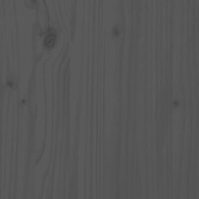 vidaXL Hoofdbord 80,5x4x100 cm massief grenenhout grijs