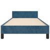 vidaXL Bedframe zonder matras 100x200 cm fluweel donkerblauw
