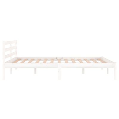 vidaXL Bedframe massief grenenhout wit 140x200 cm