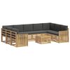 vidaXL Buiten bankenset 10 pcs Wit en antracietkleurig 59 x 59 x 37 cm