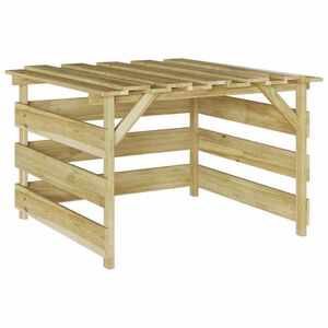 vidaXL Grasmaaier Garage Bruin 84 x 80 x 56 cm