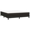 vidaXL Boxspring bed stof zwart 160x200 cm