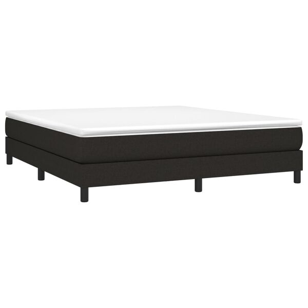 vidaXL Boxspring bed stof zwart 160x200 cm