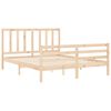 vidaXL Bedframe met hoofdbord massief hout