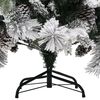 vidaXL Kerstboom met dennenappels en sneeuw 225 cm PVC en PE