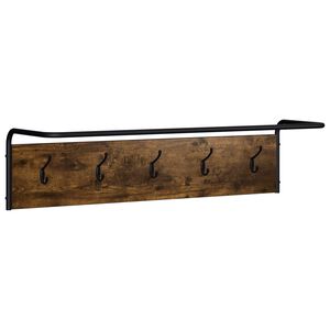 vidaXL Kapstok Gerookt eiken 100 x 30 x 25 cm Bewerkt hout