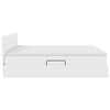 vidaXL Opbergbed met LED met matras Puur Wit 180 x 200 cm Nep Leer