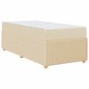 vidaXL Bedframe met matras Cr&egrave;me 80 x 200 cm Stof