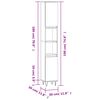 vidaXL Badkamerkast 30x30x190 cm bewerkt hout sonoma eikenkleurig