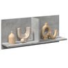 vidaXL Wandkast 70x16,5x30 cm bewerkt hout betongrijs