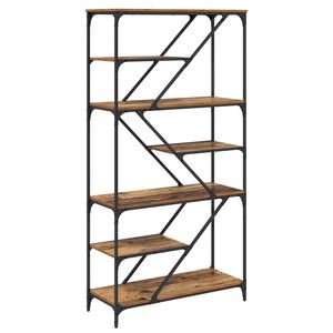 vidaXL Boekenkast 9-laags 91 x 36 x 176 cm Bewerkt hout Oud Hout