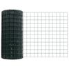 vidaXL Euro-hek met palen 10 x 0,8 m PVC-Coated Staal Groen Mesh